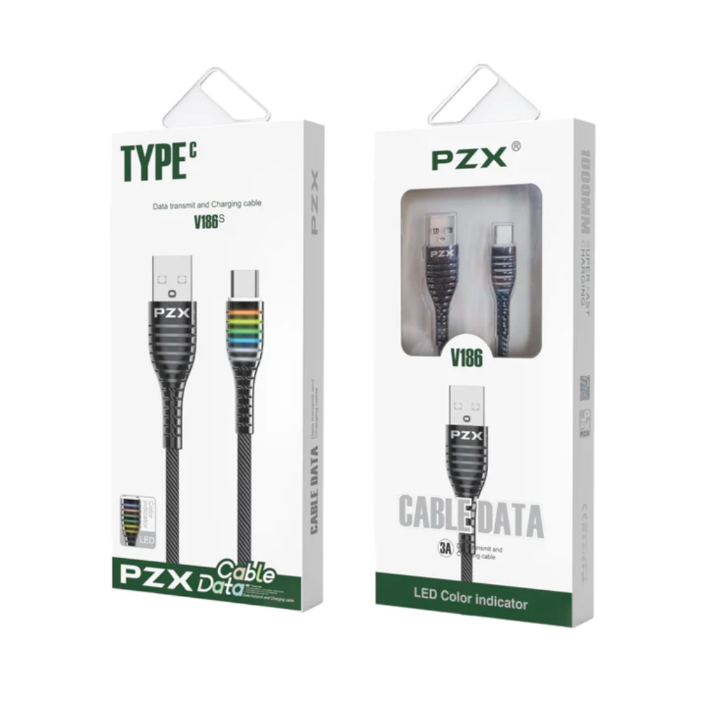 Cable de Datos y Carga Ultrarresistente Trenzado USB - USB-C PZX V186S